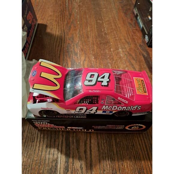 Vintage 96 Racing Champions Gold Bill Elliott McDonald Die Cast Nascar Race Car - Picture 3 of 10